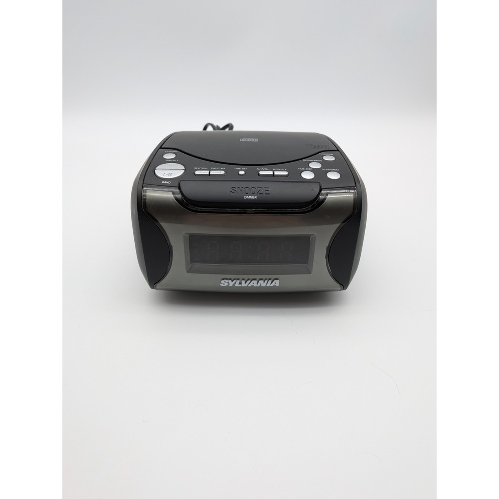 Sylvania SCR4986 Clock Radio / CD Player Fully Tested & Working Dual Alarm